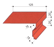 Планка карниза ,металлочерепицы Арсенал, купить от компании Киор Одесса, кровельные работы