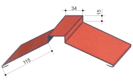 Планка конька К1,металлочерепицы Арсенал, купить от компании Киор Одесса, кровельные работы