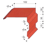 Торцевая планка ,металлочерепицы Арсенал-центр, купить от компании Киор Одесса, кровельные работы